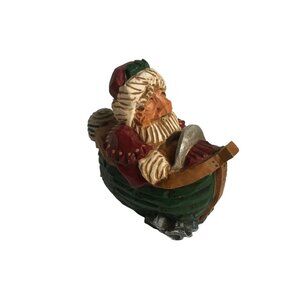 Vintage DAVID FRYKMAN '97 Studio G Santa on Boat DF1074 3 3/4" Christmas/Xmas